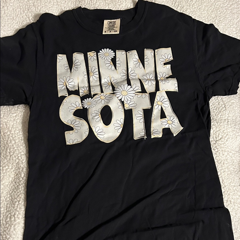 Comfort Colors Black Minnesota Kids T-Shirt